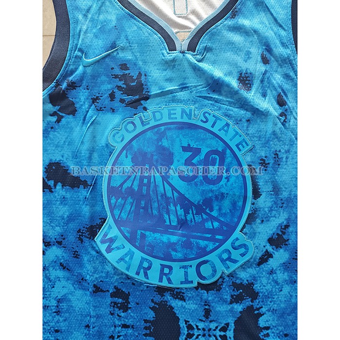 Maillot Golden State Warriors Stephen Curry NO 30 Select Series 2023 Bleu